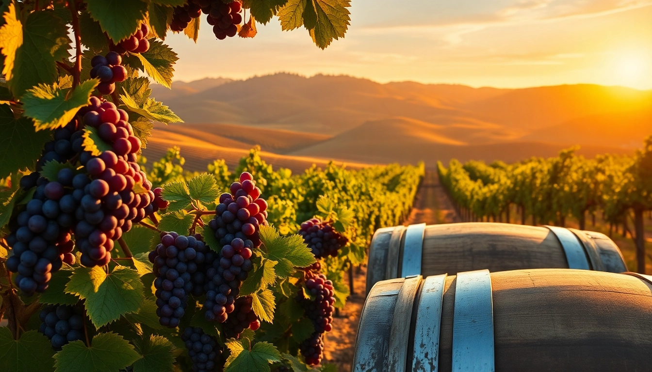 Visit scenic best wineries in California with vibrant vineyards and charming wine barrels.
