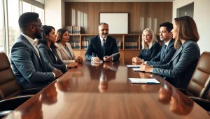 Consultation at Mainor Ellis Injury Lawyers, showcasing professionalism in a legal setting.