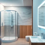 Mettre en avant les fonctionnalités modernes de sirhona dans une salle de bain élégante et stylée.