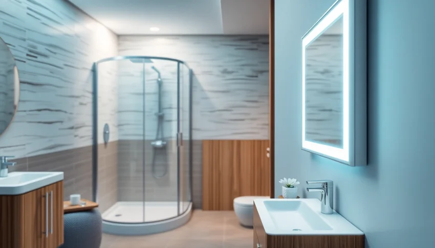 Mettre en avant les fonctionnalités modernes de sirhona dans une salle de bain élégante et stylée.