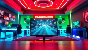 Players experiencing intense gameplay on a vibrant TV88 screen in a gaming room.