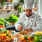 Engaging recipesalexarciab.com featuring colorful, healthy dishes prepared by a chef.