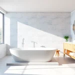 Elevate your space with expert bathroom remodeling service featuring modern design and luxurious fixtures.