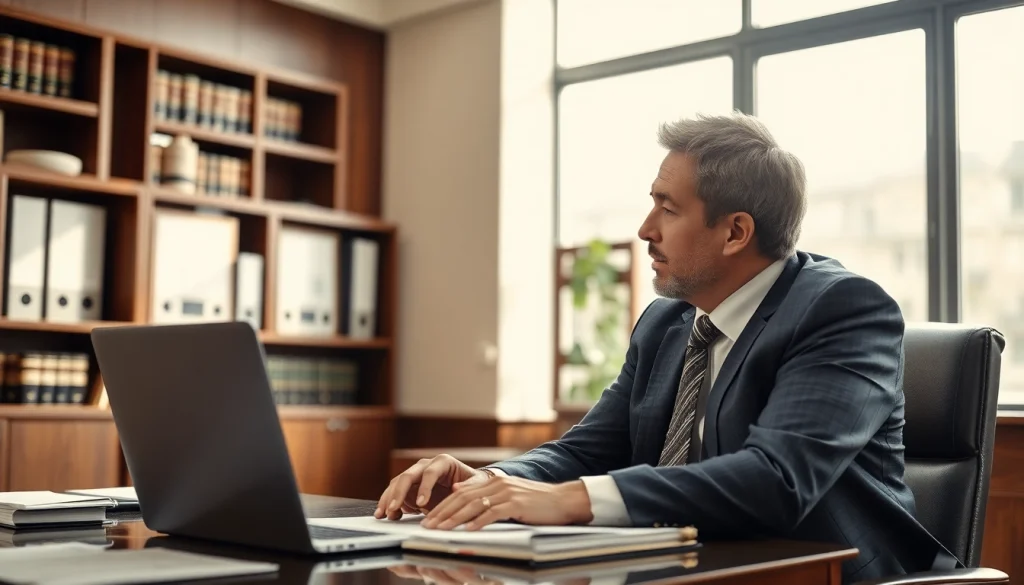Consultation scene with a personal injury lawyer from https://www.cohanlegal.com advising a client in an office.