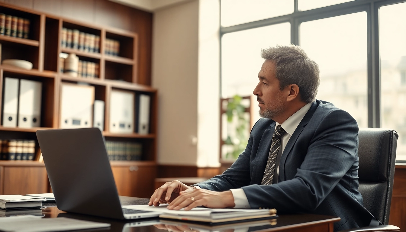 Consultation scene with a personal injury lawyer from https://www.cohanlegal.com advising a client in an office.