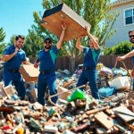 Efficient junk removal with Myeasyjunkremoval.com team transforming cluttered spaces into organized areas.