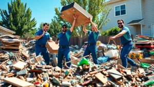 Efficient junk removal with Myeasyjunkremoval.com team transforming cluttered spaces into organized areas.