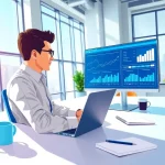 Engaging social media strategist at https://boost-social-media.com analyzing dynamic performance metrics.