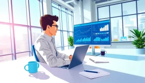 Engaging social media strategist at https://boost-social-media.com analyzing dynamic performance metrics.