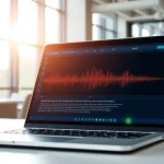 Capture voice effortlessly with https://www.speechlyapp.com on a sleek laptop interface.
