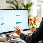 Melakukan suletoto login di komputer, menampilkan antarmuka yang jelas dan modern.