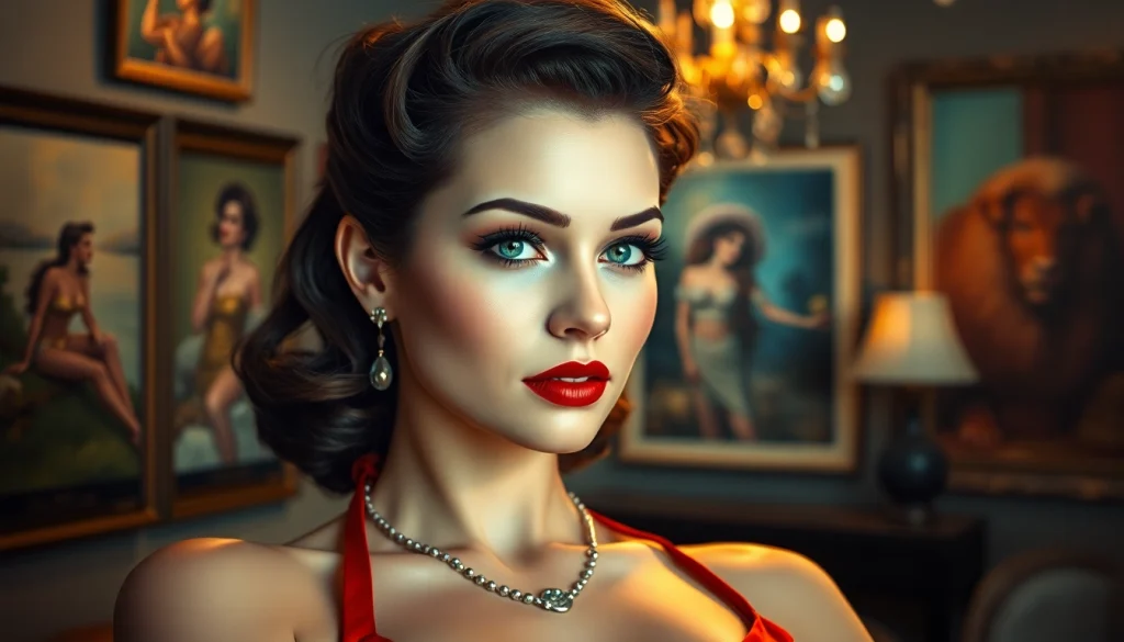 Admire the artistic essence of https://www.esquirevargas.com with a captivating depiction of the iconic Varga Girl.