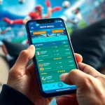 Explore the best sports betting apps in India with a dynamic smartphone interface showcasing live odds.