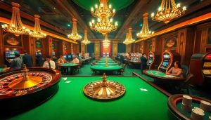 C168.COM features players enjoying an exhilarating game of poker surrounded by luxurious casino tables.