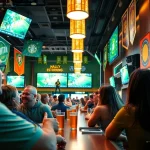 Celebrate wins at the best sportsbooks in Brazil with friends in a lively sports betting bar.