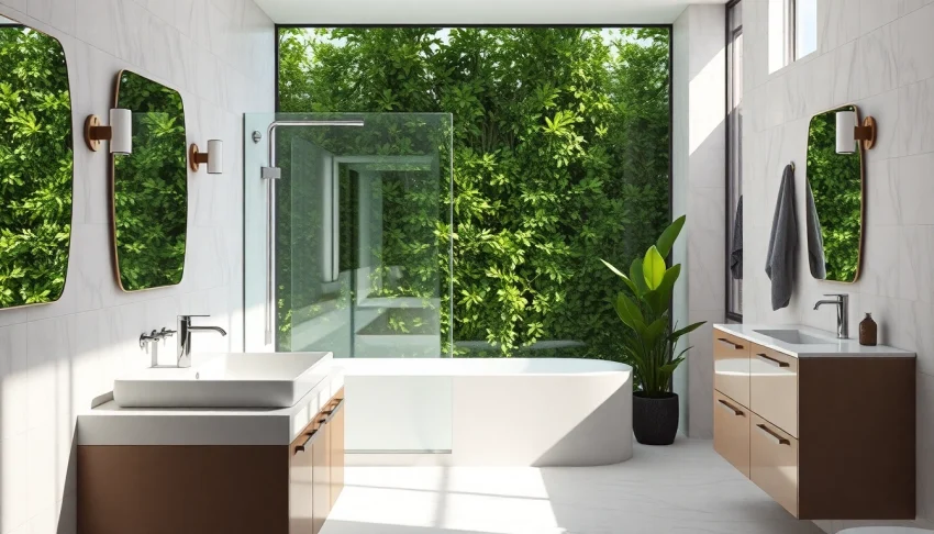 Entdecken Sie den eleganten Duschbereich der sonni sanitär GmbH mit modernem Design und hochwertigen Materialien.