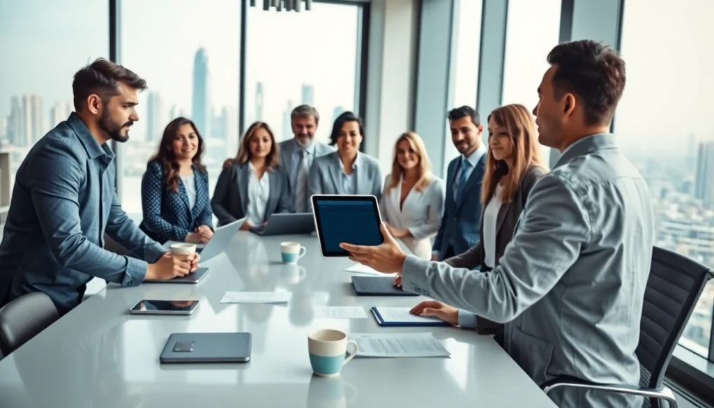 Engaged team of Quickplus Business Consultants collaborating to deliver business solutions.