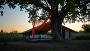 Observa las colmenas layens bien organizadas en un entorno apícola diverso y natural.