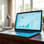 Enhance visibility on TikTok with a powerful SMM panel interface displayed on a laptop.