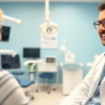 Dr. Shahram Valiani DDS consulting a patient in a modern dental office.