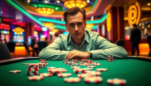 Experience high stakes with mm88 com at a vibrant casino gaming table.