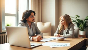 신용카드 현금화에 대한 상담을 진행하는 전문가의 모습