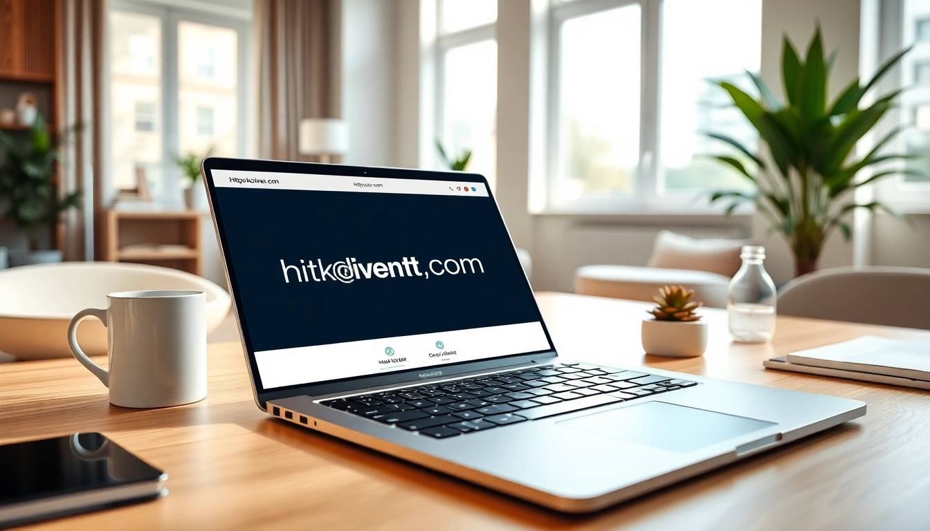 Visualisation de l'interface du https://kolivent.com sur un bureau moderne avec des accessoires stylés.