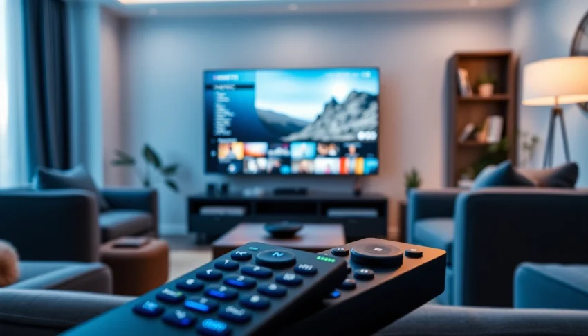 Experience enhanced viewing with iron tv pro in a modern home entertainment setup.