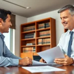 Consultation with a personal injury lawyer at https://www.marylandpersonalinjurylawyer.com in a professional setting.