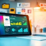 Visualize an Instagram smm panel interface with data analytics, demonstrating professional digital marketing strategy.