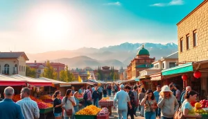 Experience the vibrancy of Almaty in this lively market scene showcasing https://albmaftoh.com culture.
