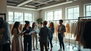 Fashion professionals collaborating at https://www.northernfashions.com to create stunning styles.