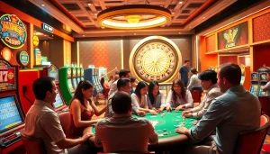 Experience the thrill at xx88 com with vibrant slot machines and engaged poker players.