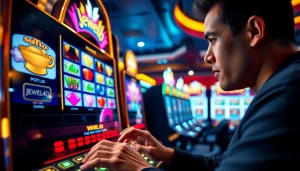 Jewel4d slot yang menarik dalam suasana kasino yang penuh warna.