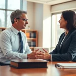 Engaging legal consultation at https://www.steinhardtlawfirm.com showcasing professionalism.
