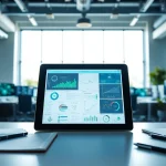Showcase of AI tools found at https://best-ai-tools.org in a modern office setting enhancing productivity.