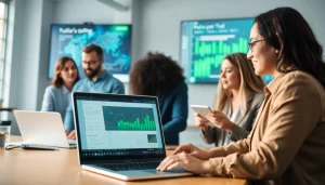 Showcase of Fredericksburg IT Companies professionals collaborating in a modern workplace.