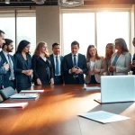 Consulting session at https://www.turnpikelaw.com featuring diverse attorneys in a modern office.