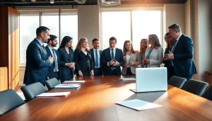 Consulting session at https://www.turnpikelaw.com featuring diverse attorneys in a modern office.