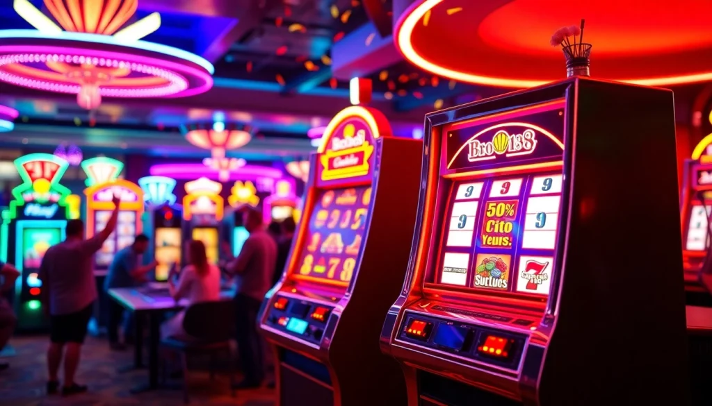 Menangkan di bro138 slot sambil merayakan momen seru dengan pemain lain di kasino.