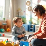 Supportive therapy session at https://www.kiddsaba.com with a therapist and child in a bright setting.