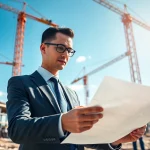 New Jersey Construction Manager guiding construction workers on a dynamic site.