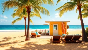 Relax by the coastal cabana with a stunning beach view and inviting atmosphere.