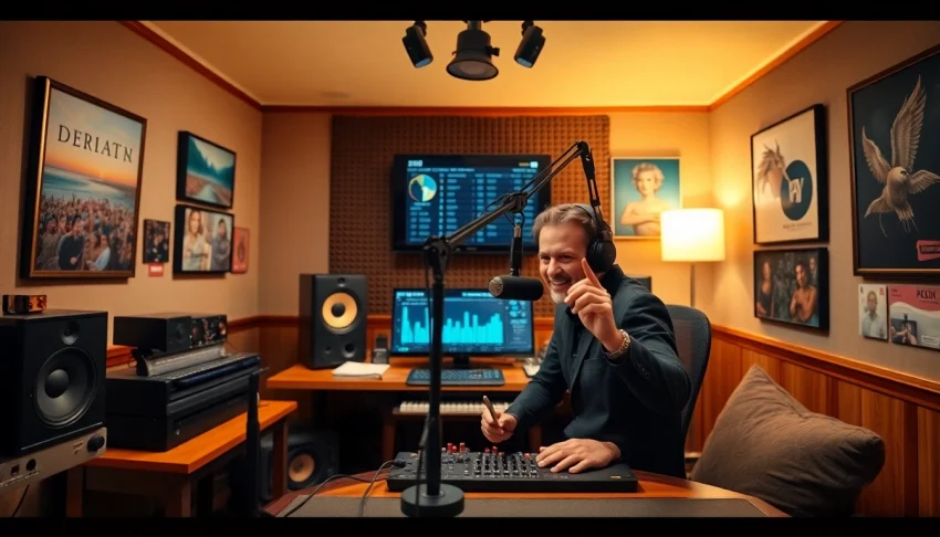 Engaging broadcasting scene at https://www.westcentralsbest.com with a radio DJ at work.