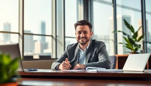 Beratungssitzung bei https://zukunftkapital.de mit einem Finanzberater, der Anlagestrategien präsentiert.