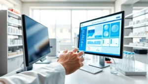 Arbeiten mit einem Laboratory Information System (LIS) in einem modernen Laborumfeld.