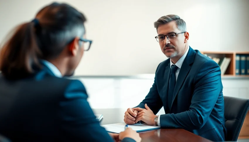 Engaged lawyer consulting with a client at https://www.aafloridalawyer.com in a professional office.