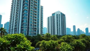 View modern condos at https://newdeveloperlaunch.sg amid vibrant urban scenery highlighting luxury living.