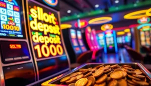 Menang dengan slot deposit 1000 di mesin slot berwarna-warni, siap menghasilkan kemenangan.