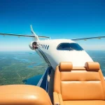 Experience luxury travel with https://flymarquis.com on a private jet amidst stunning skies.